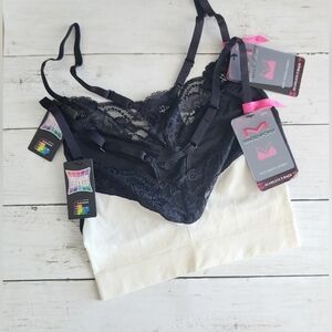 2 PC Women's Maidenform Seamless T-Back Fit To Flirt Bras Size S BNWT